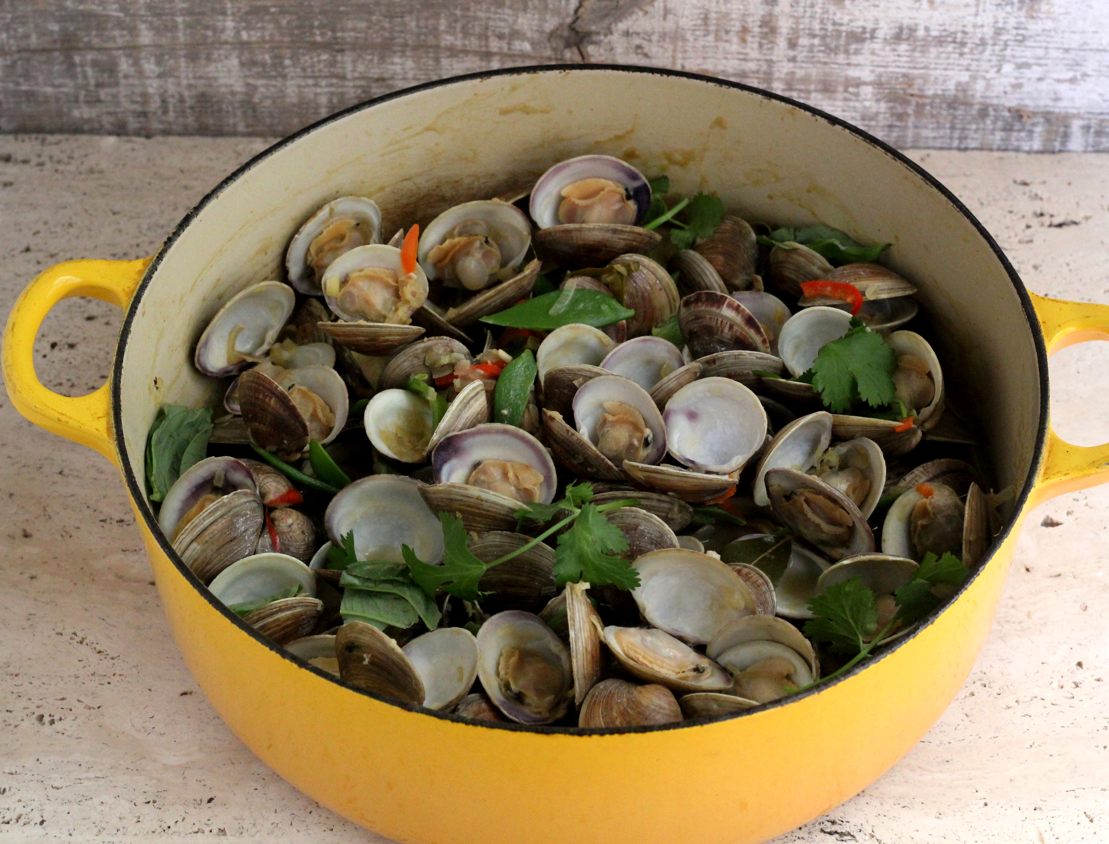 Clams in a Thai-Style Coconut Lemongrass Broth | Emerils.com