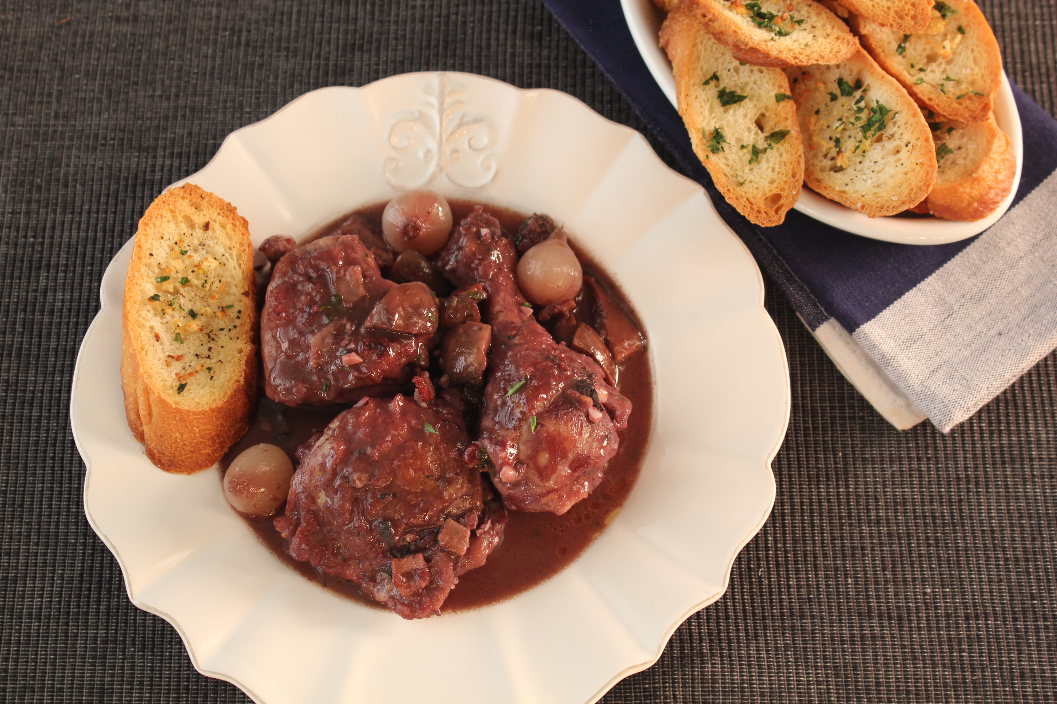 Chicken With Wine: Coq Au Vin | Emerils.com