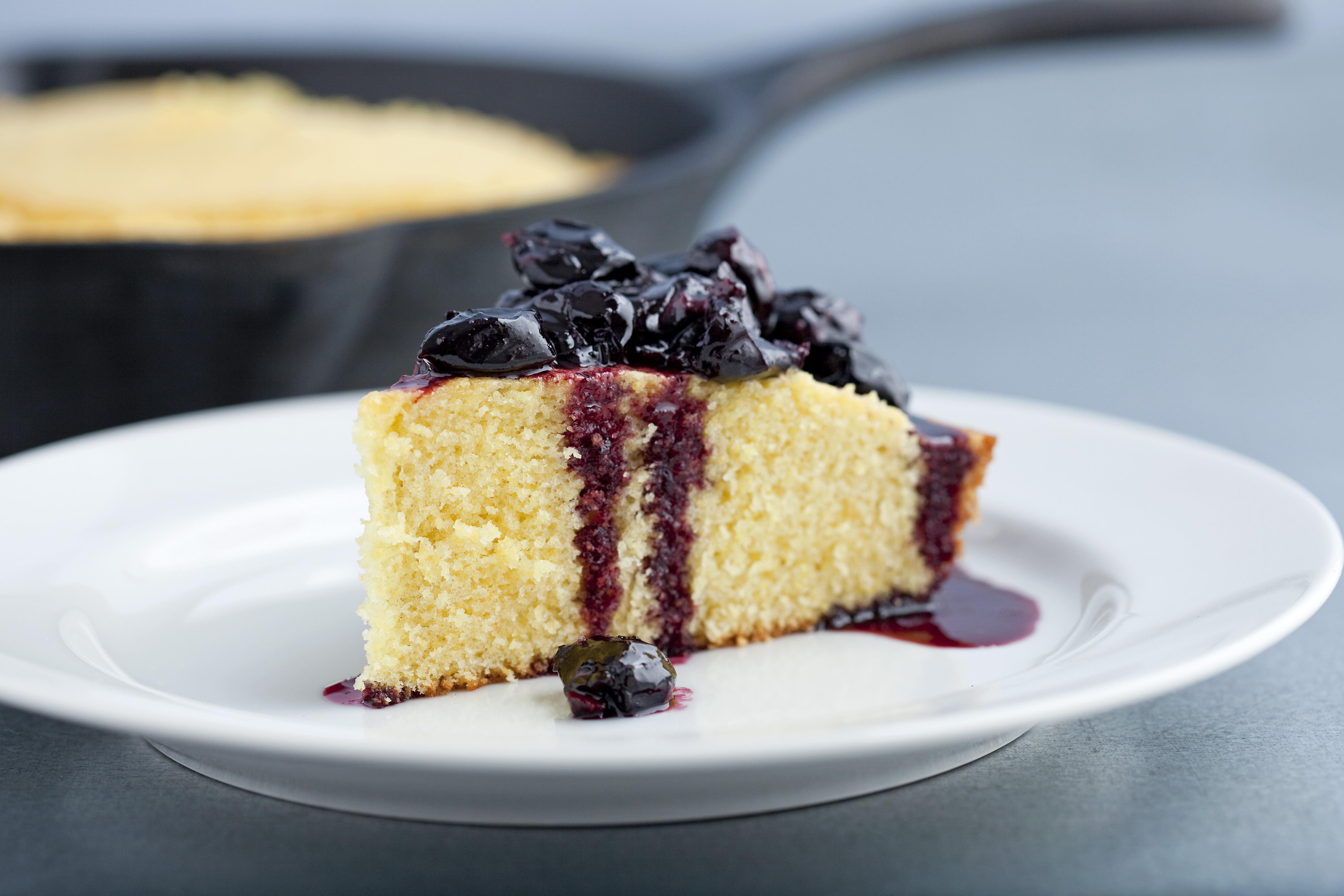 Skillet Corn Cake With Stewed Cherries | Emerils.com