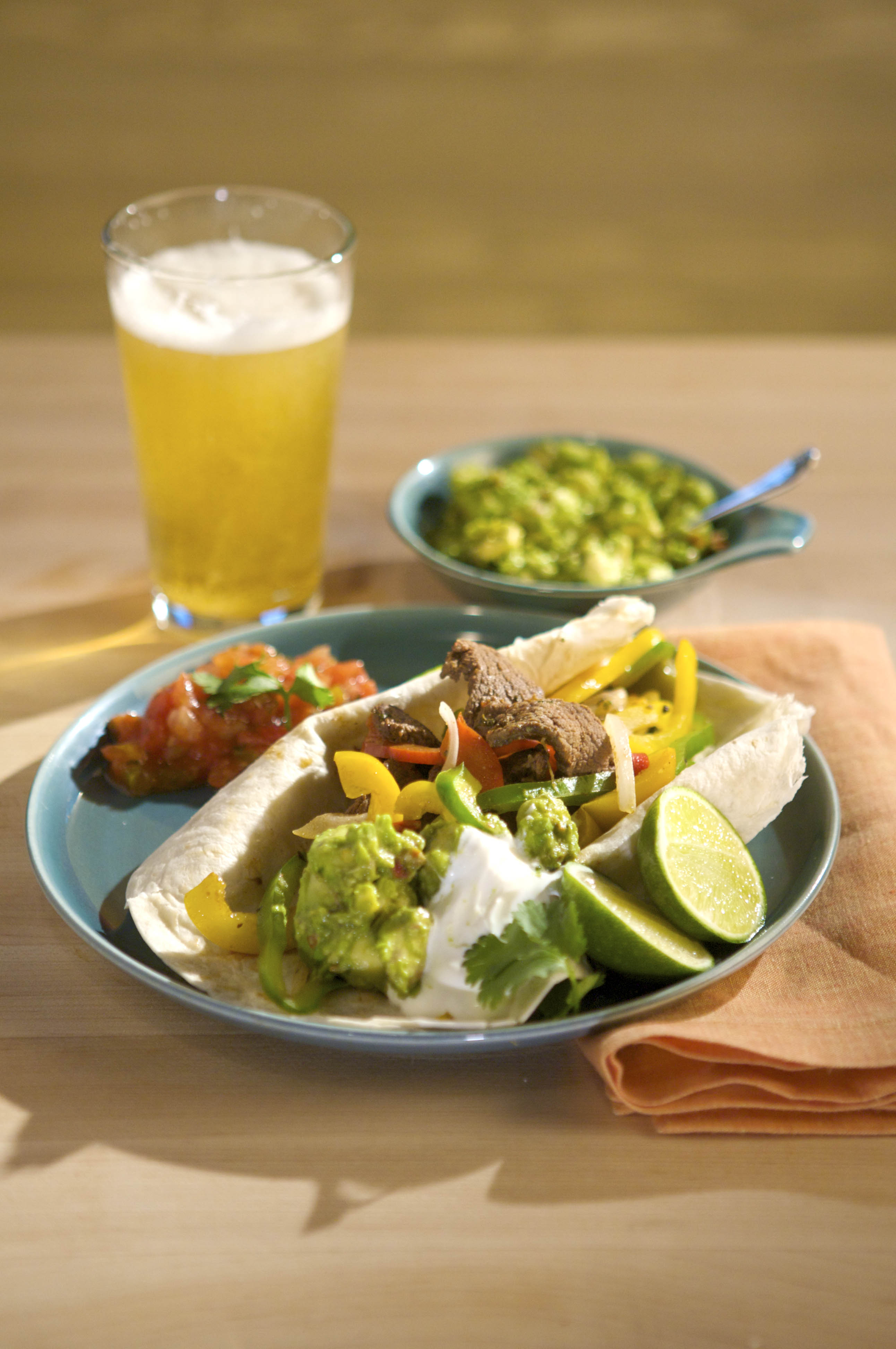 Spicy Sirloin Steak Fajitas | Emerils.com