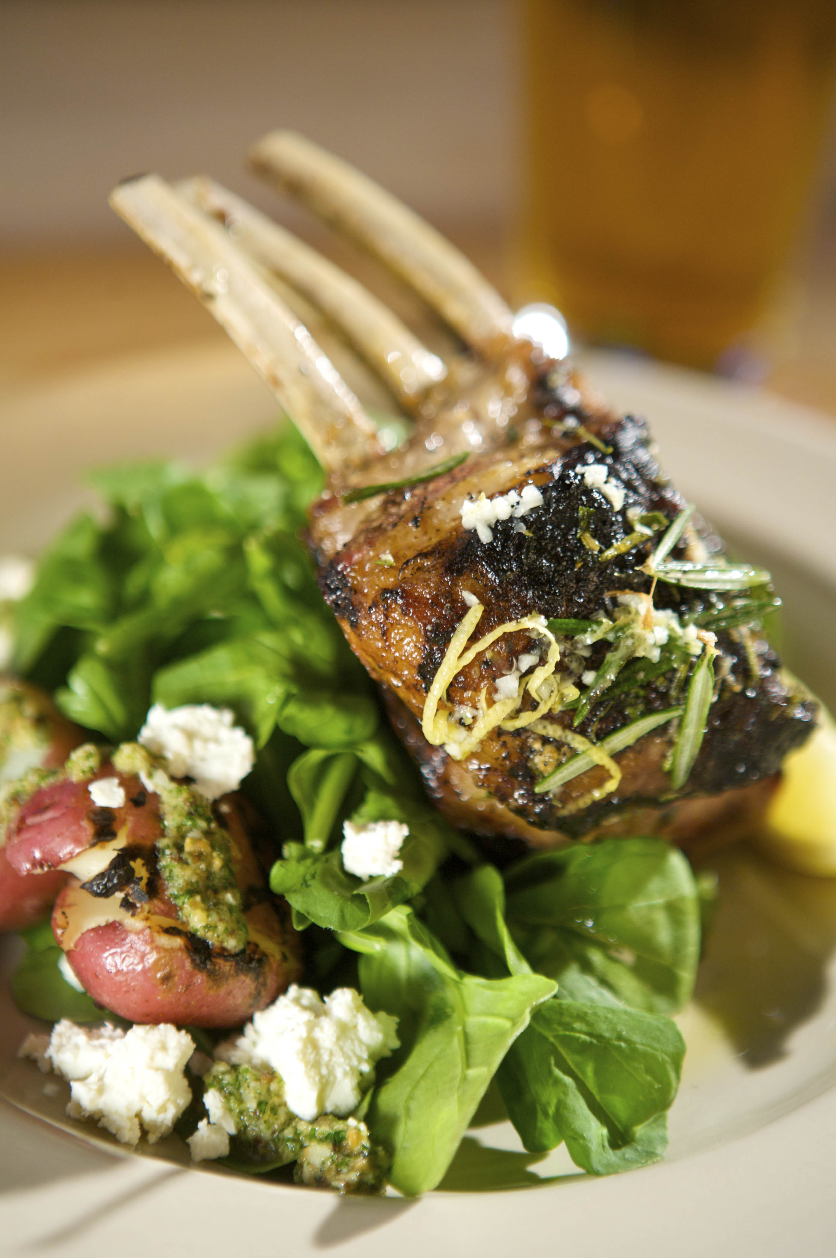 Grilled Rack of Lamb - Basil And Bubbly