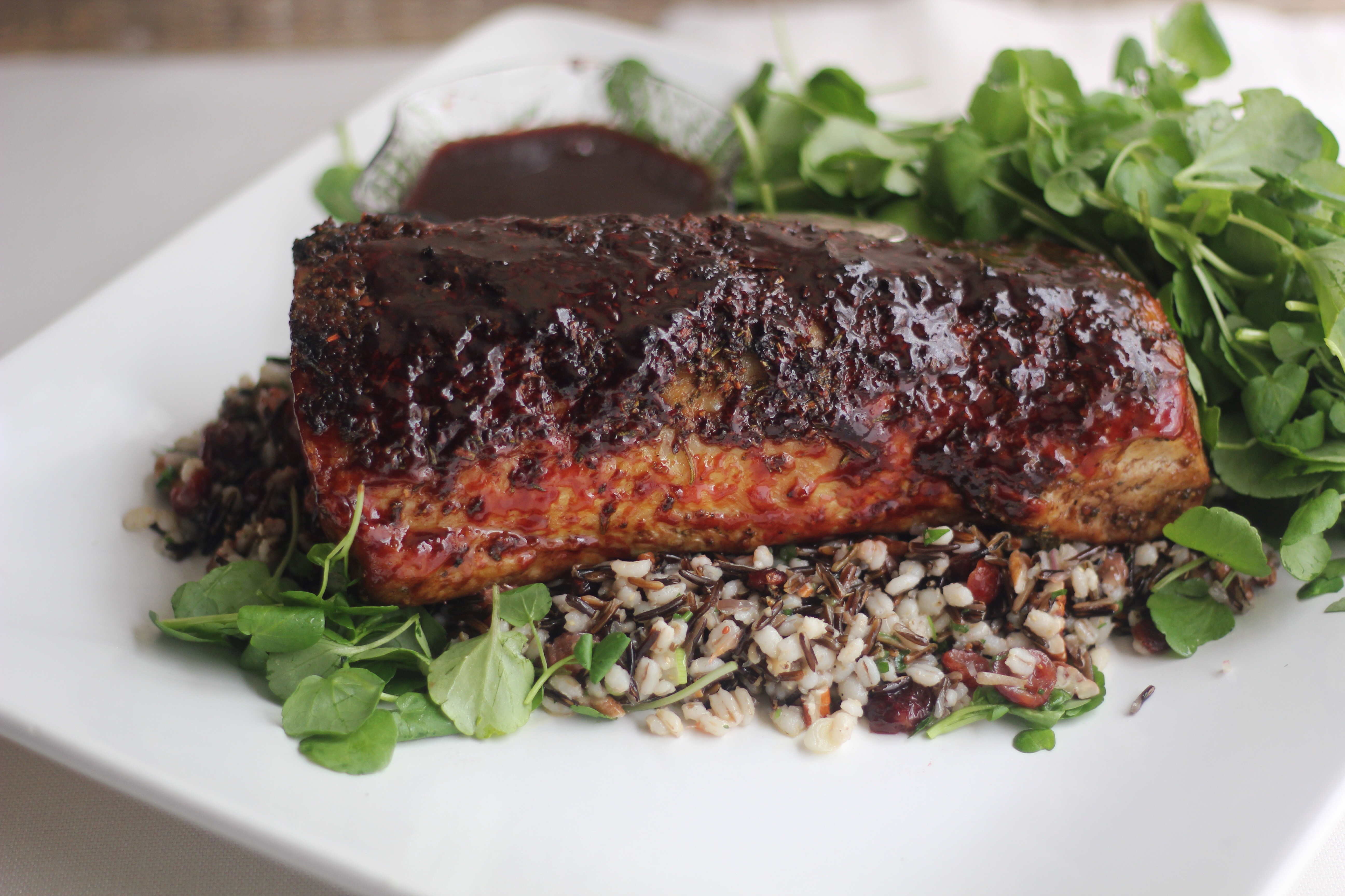 Garlic Roasted Pork Loin with Raspberry Chipotle Glaze | Emerils.com