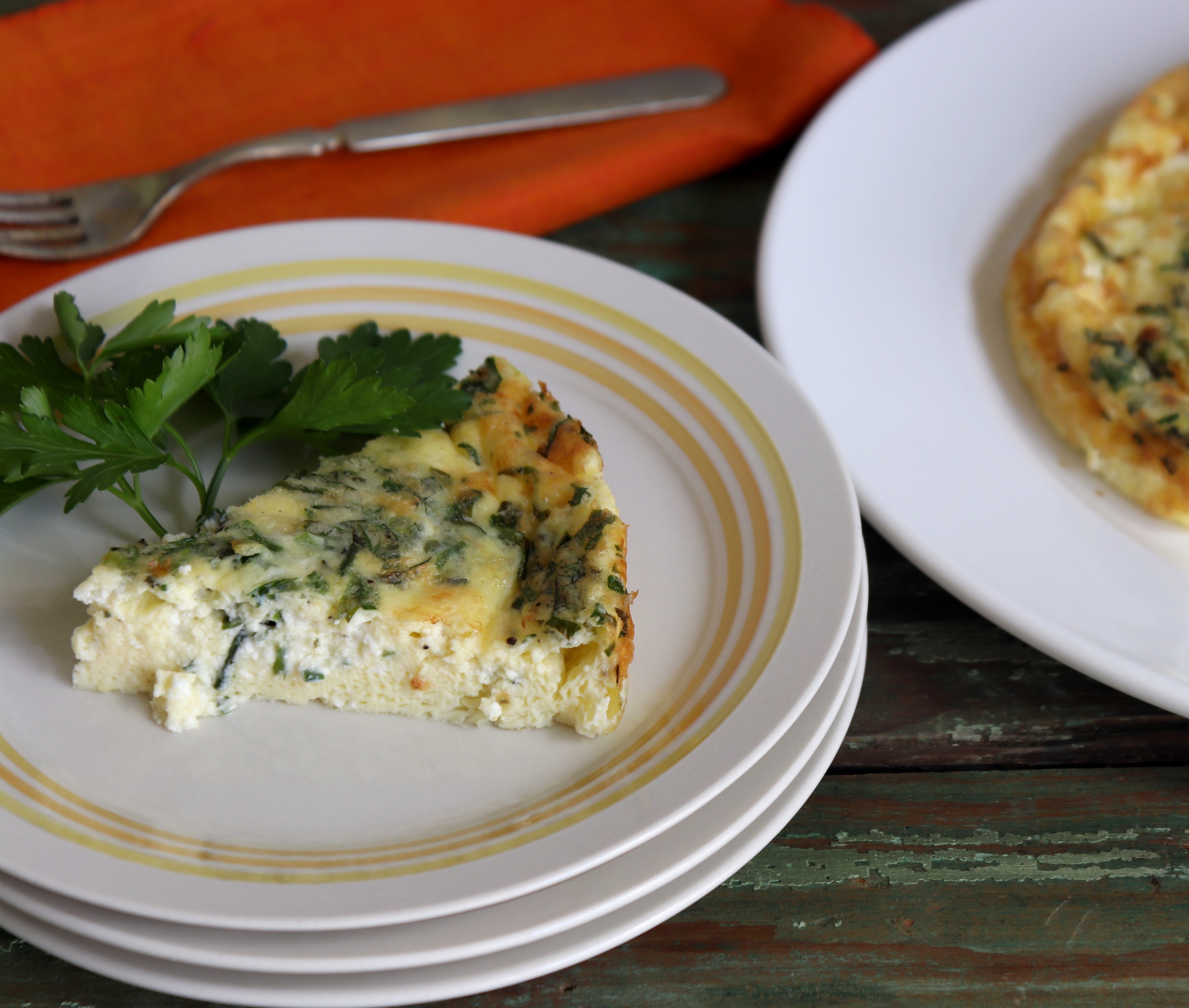 Goat Cheese and Herb Frittata | Emerils.com