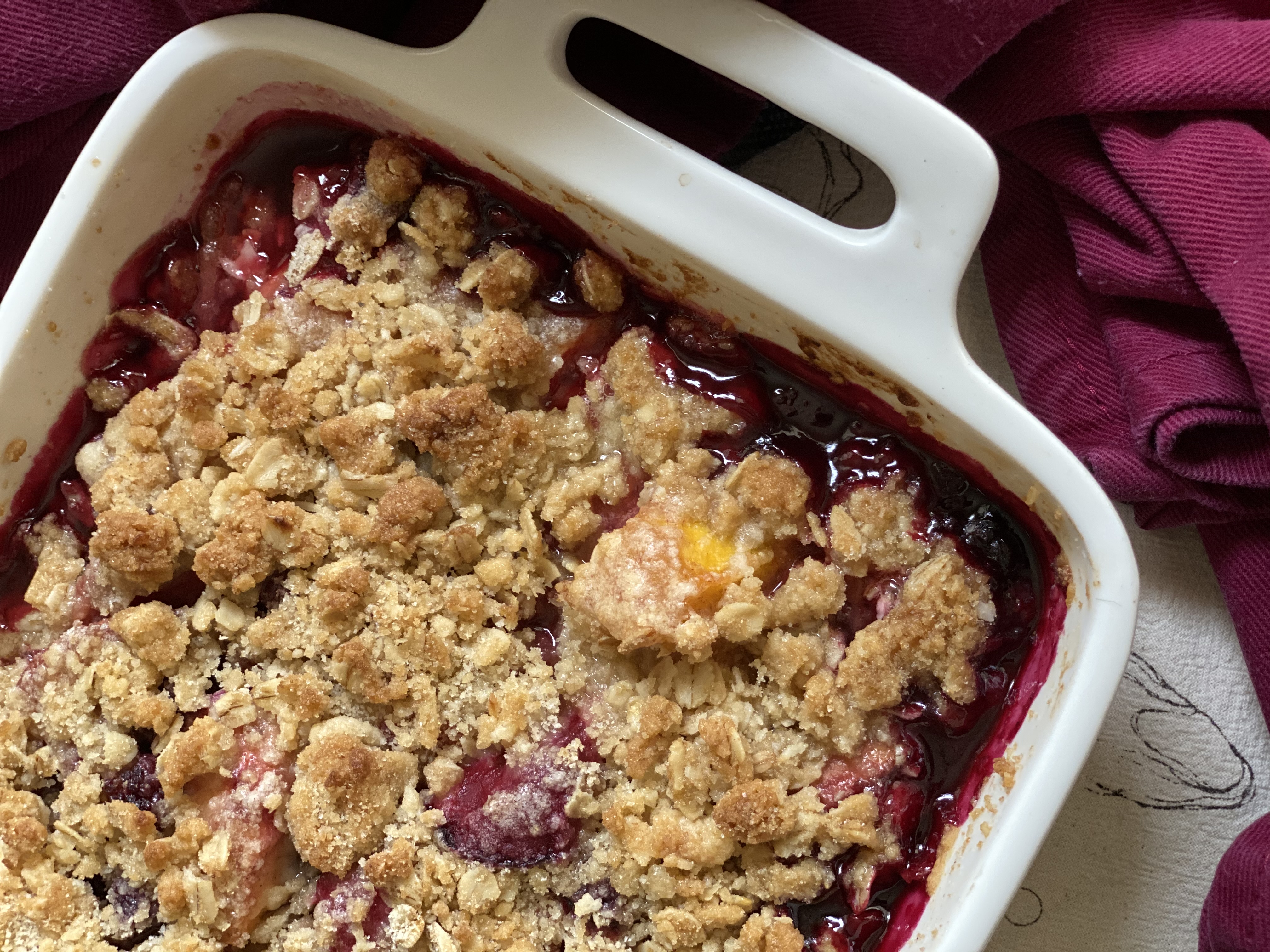 Peach-Blackberry Crisp | Emerils.com