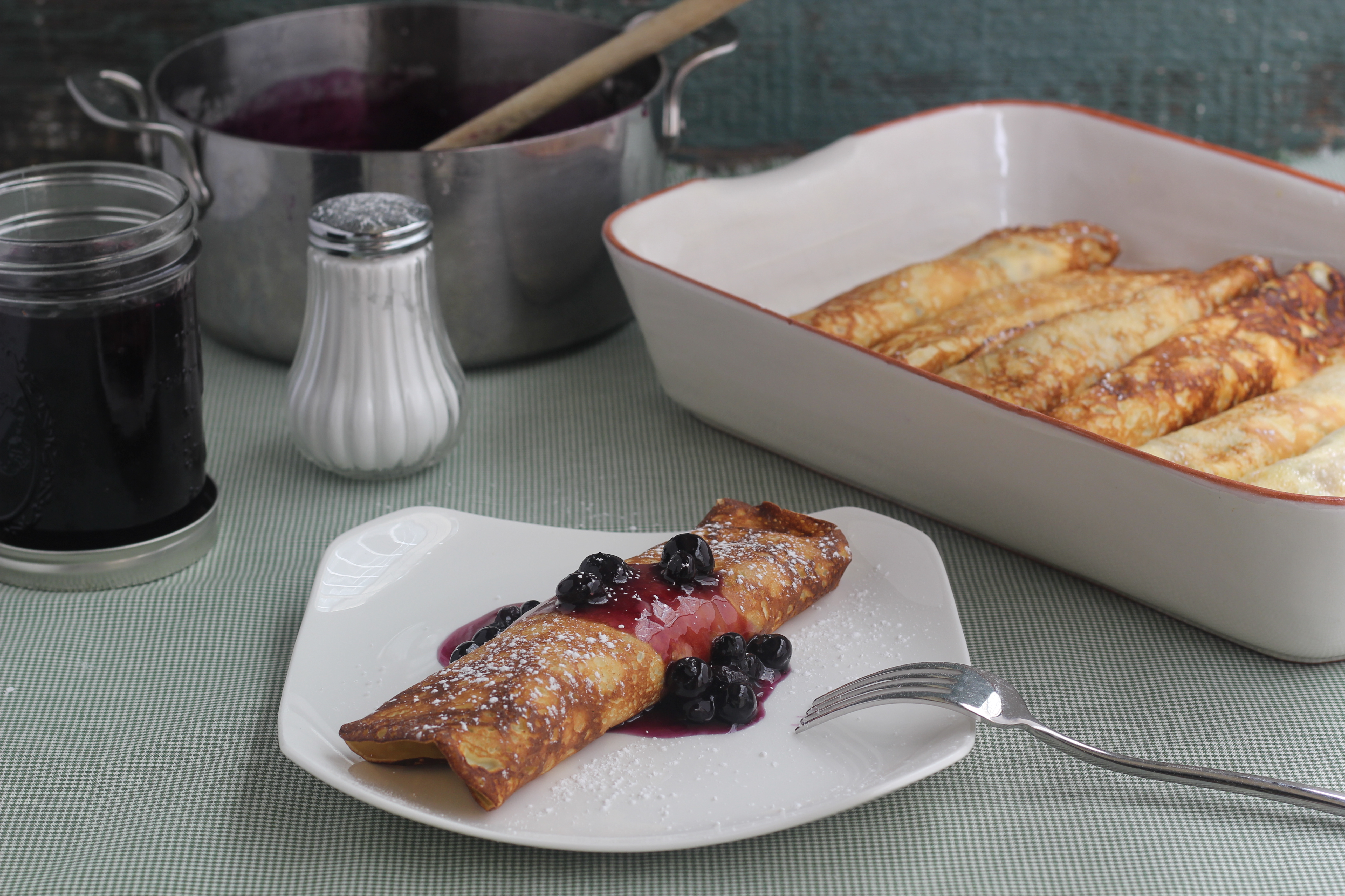 Blueberry Mascarpone Crepes | Emerils.com