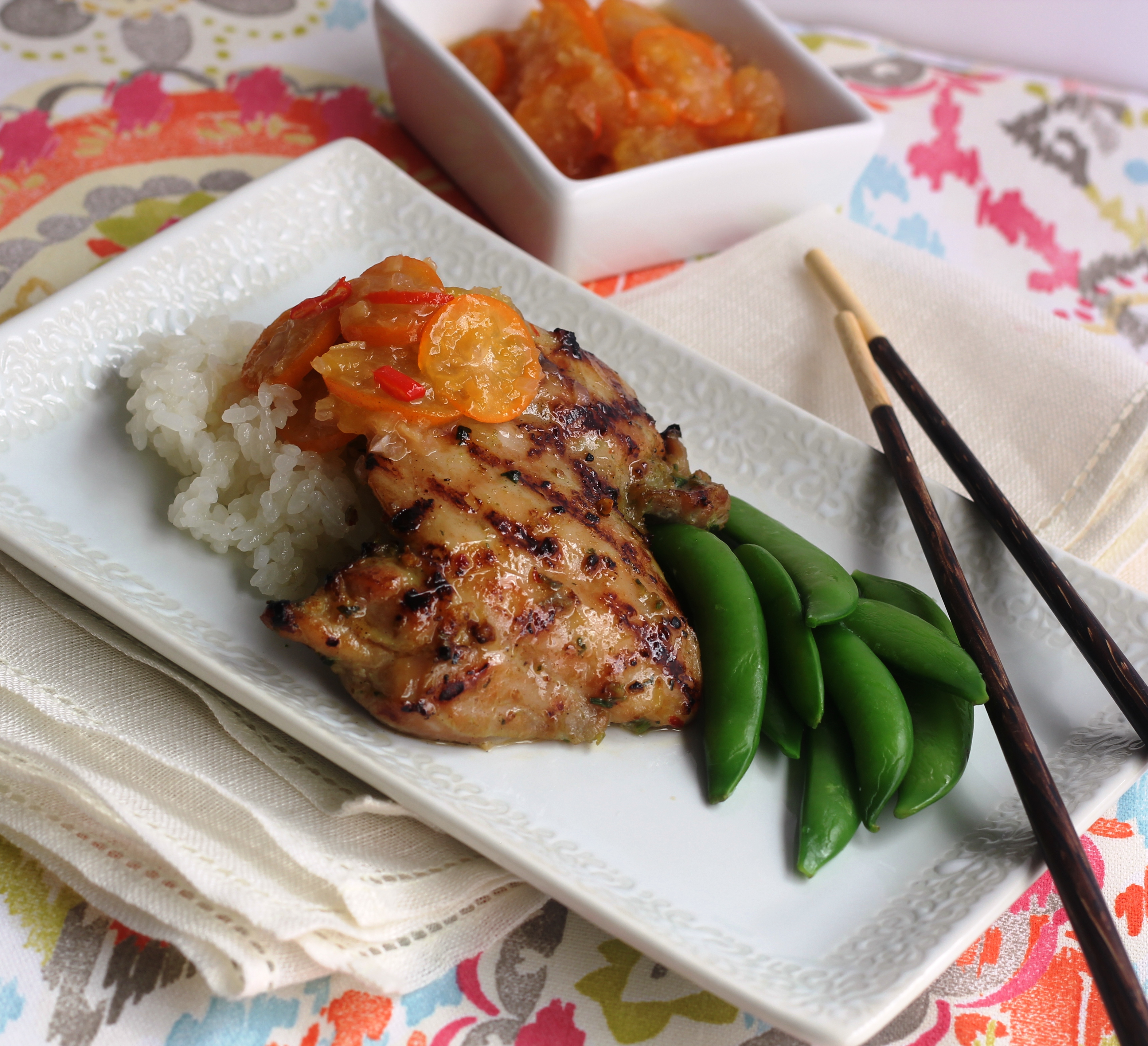 Thai-Style Grilled Chicken with Lemongrass-Kumquat Chutney | Emerils.com