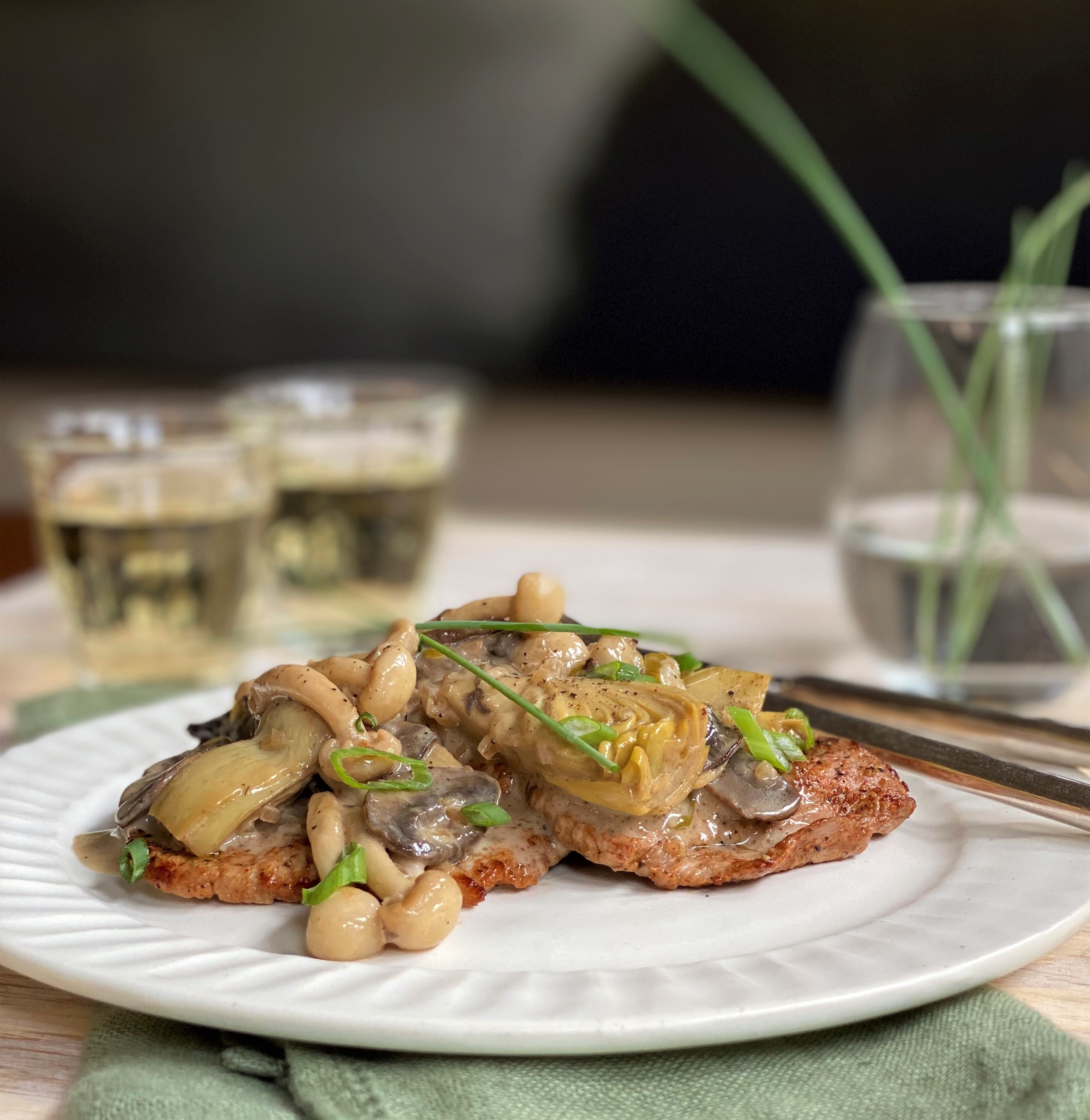 Veal With Artichokes And Wild Mushrooms | Emerils.com