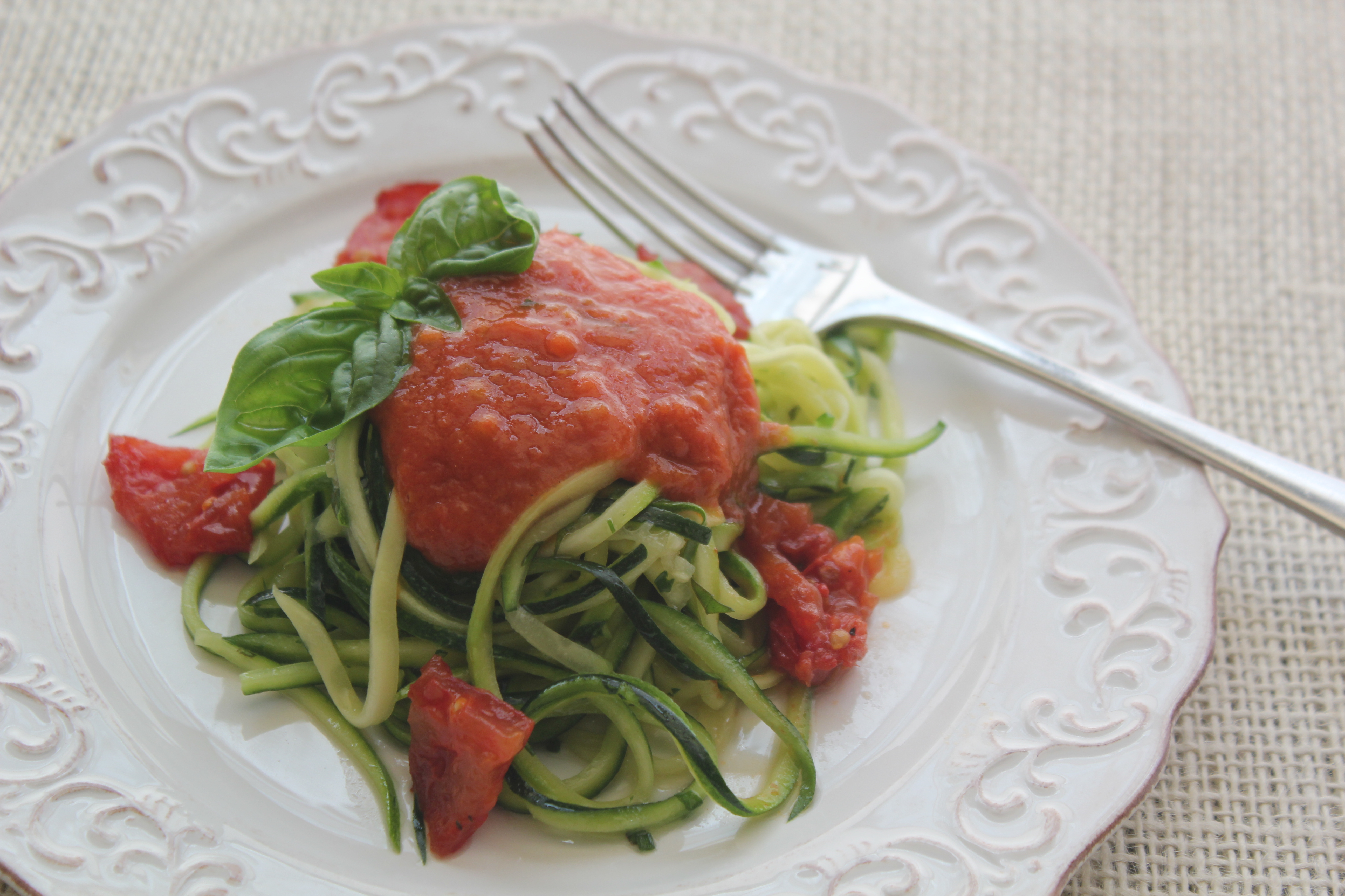 Zucchini "Linguine" with Oven Dried Tomatoes | Emerils.com