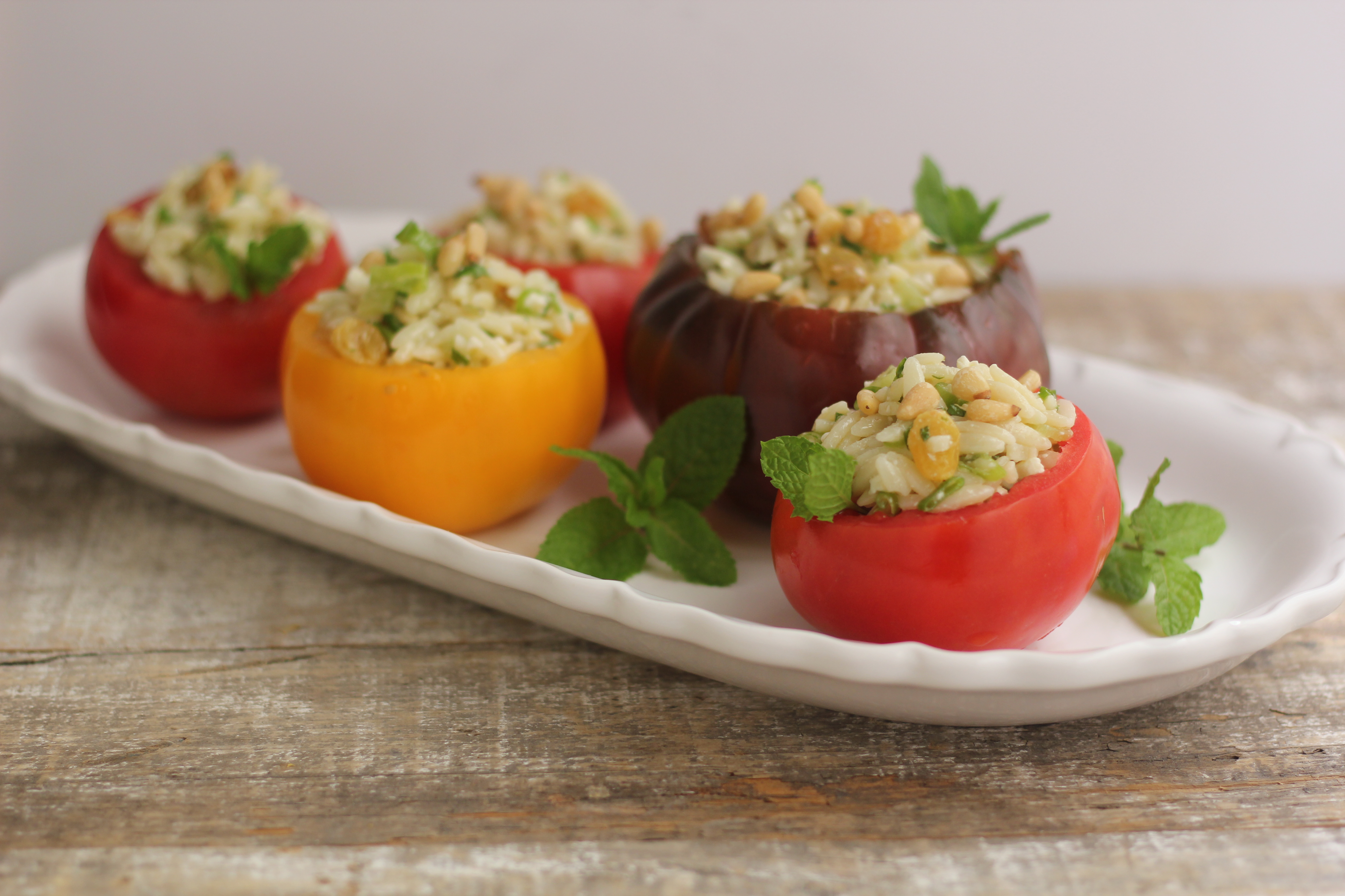 Orzo Salad Stuffed Tomatoes | Emerils.com