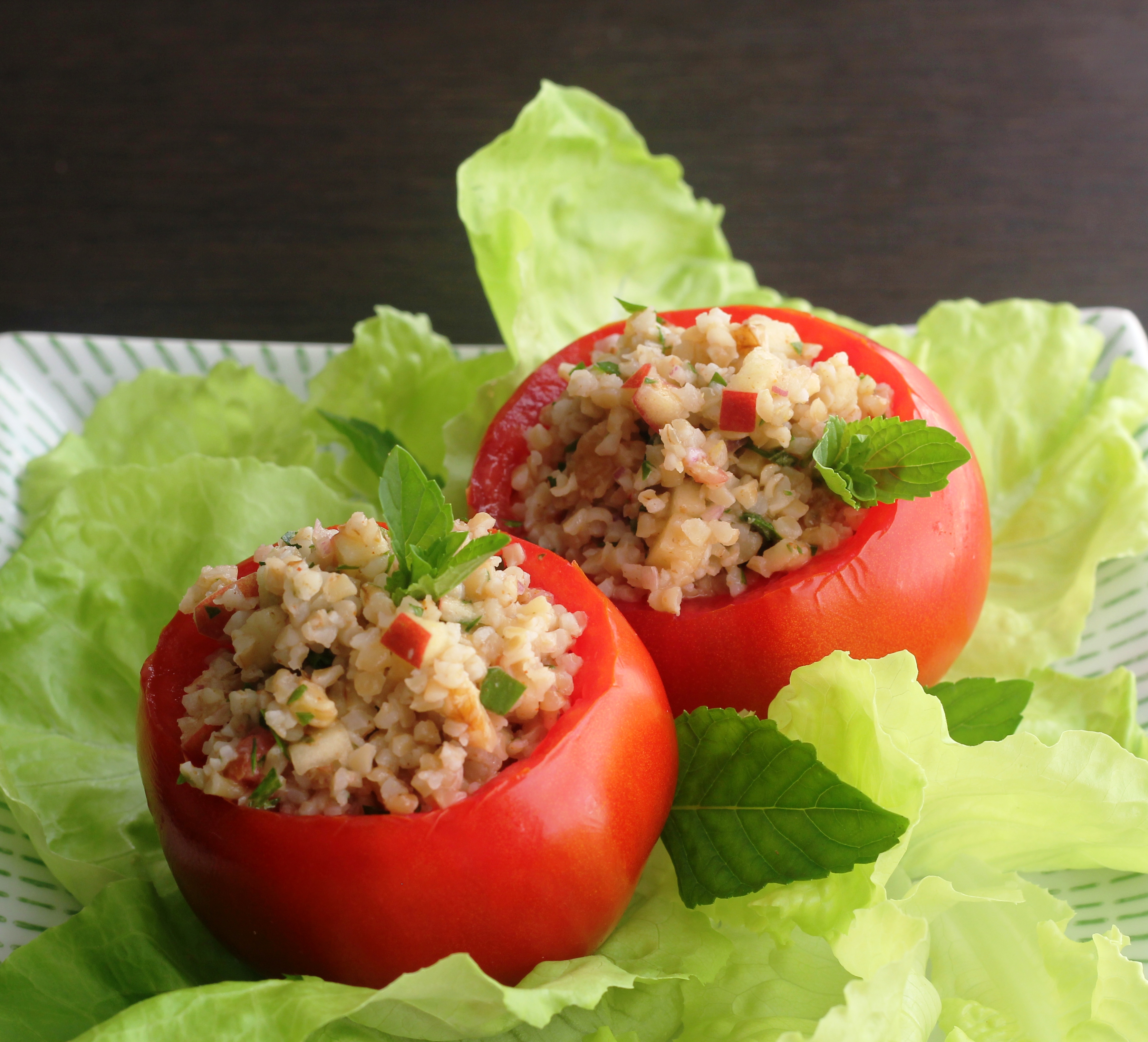 Bulghur Wheat Stuffed Tomatoes | Emerils.com