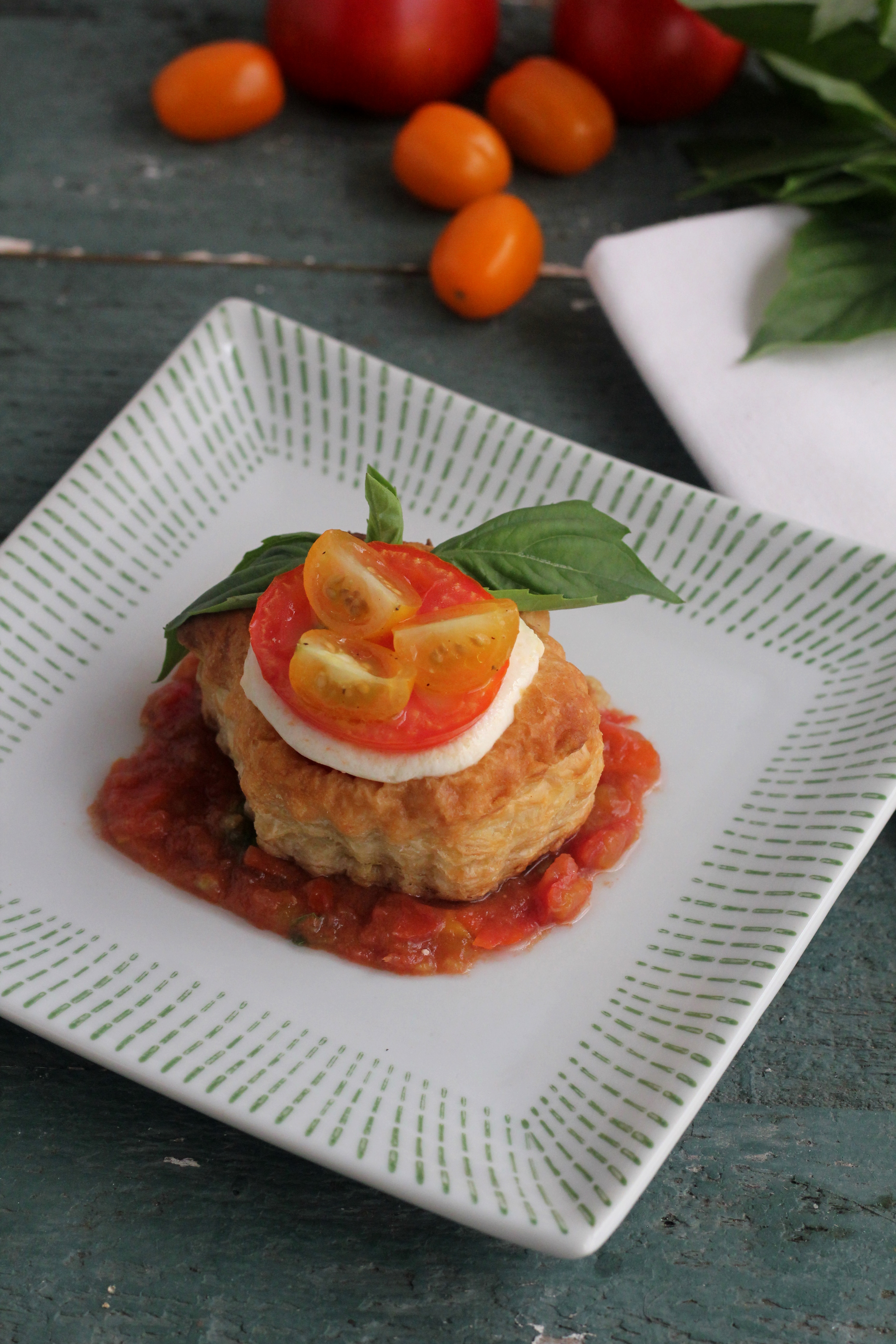 Individual Baked Tomato, Mozzarella And Basil Tarts | Emerils.com