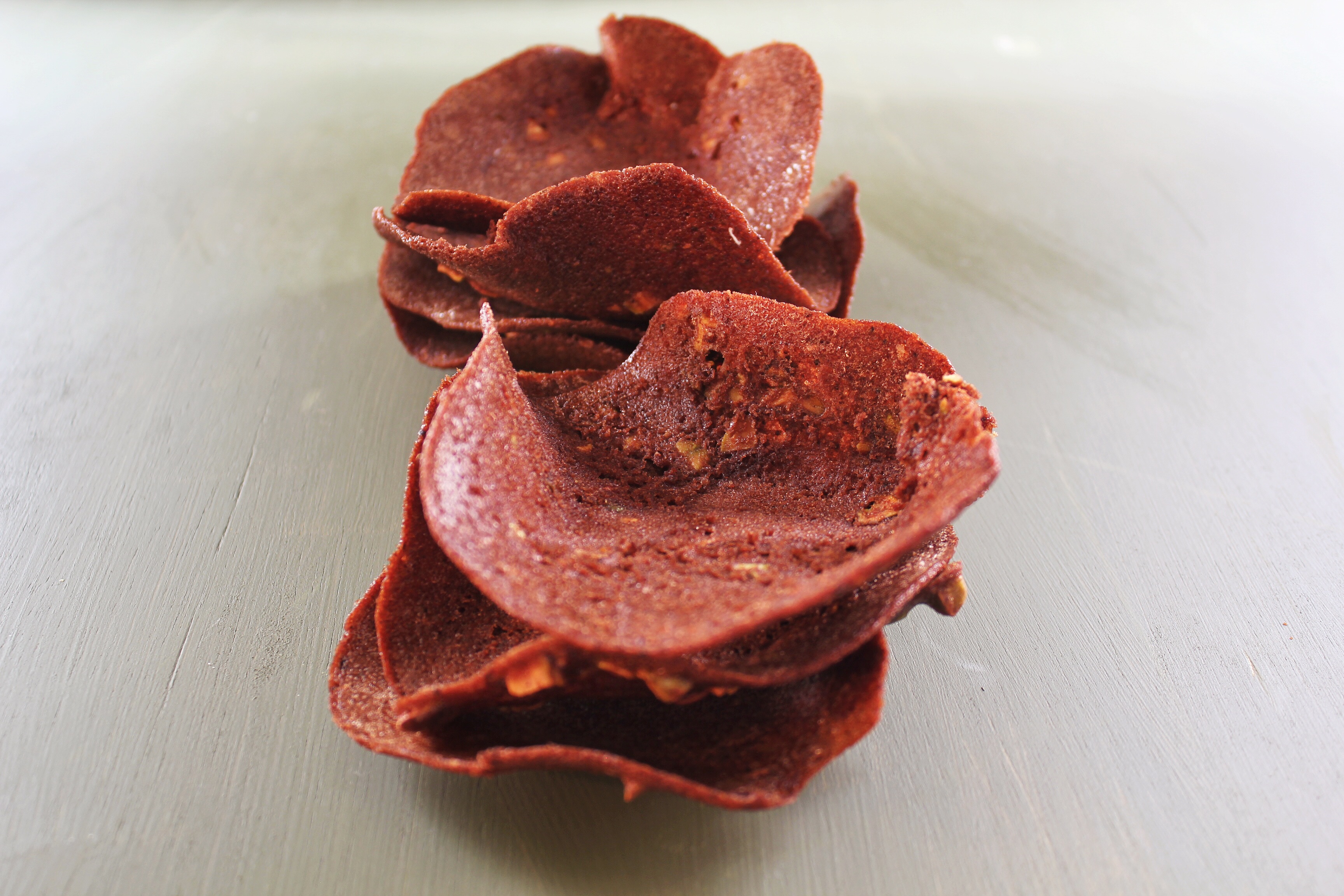 Chocolate Pistachio Tuile Cups | Emerils.com