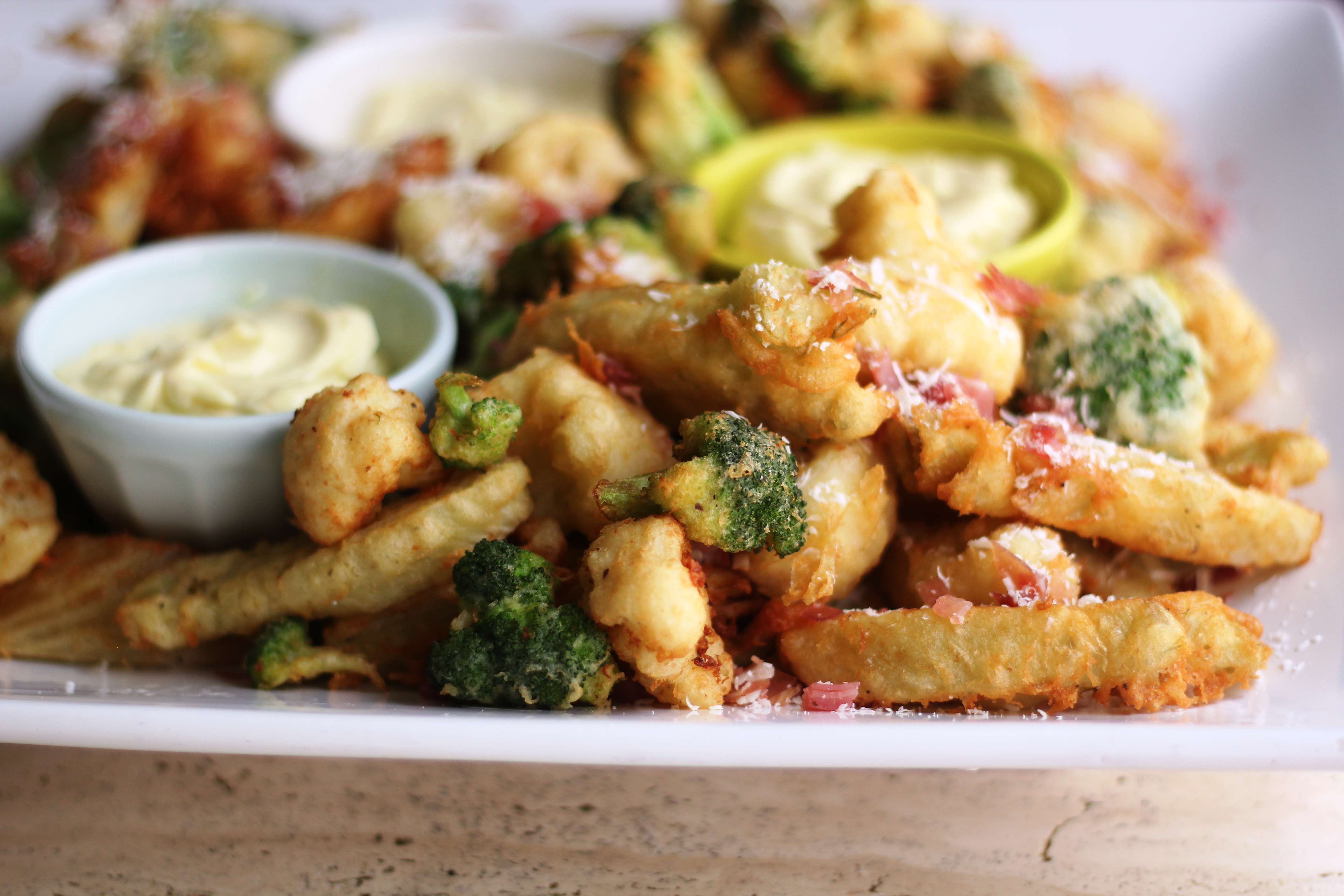 Parmesan Vegetable Fritters | Emerils.com