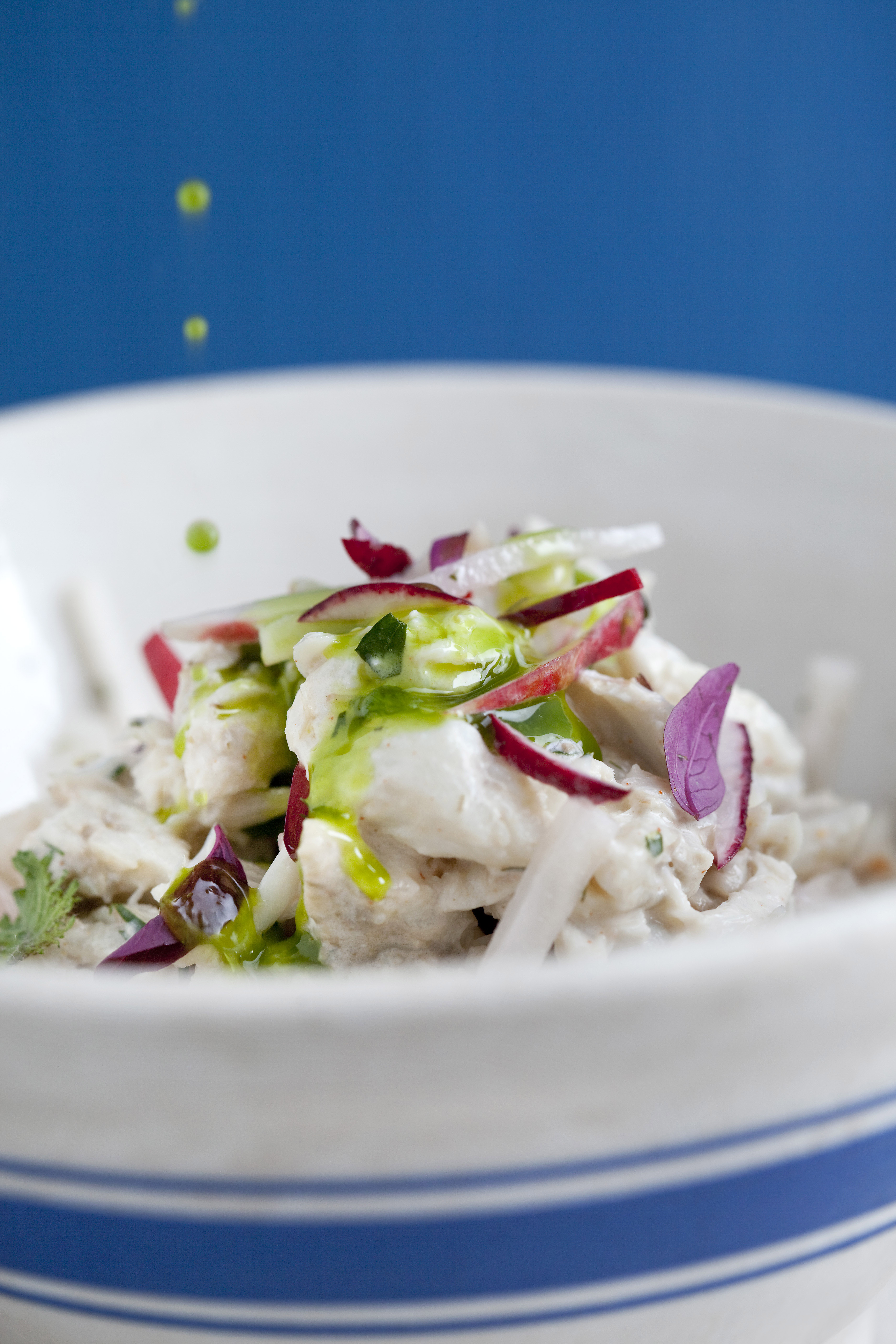 Turnip And Radish Slaw With Jumbo Lump Crabmeat And Chive Oil | Emerils.com