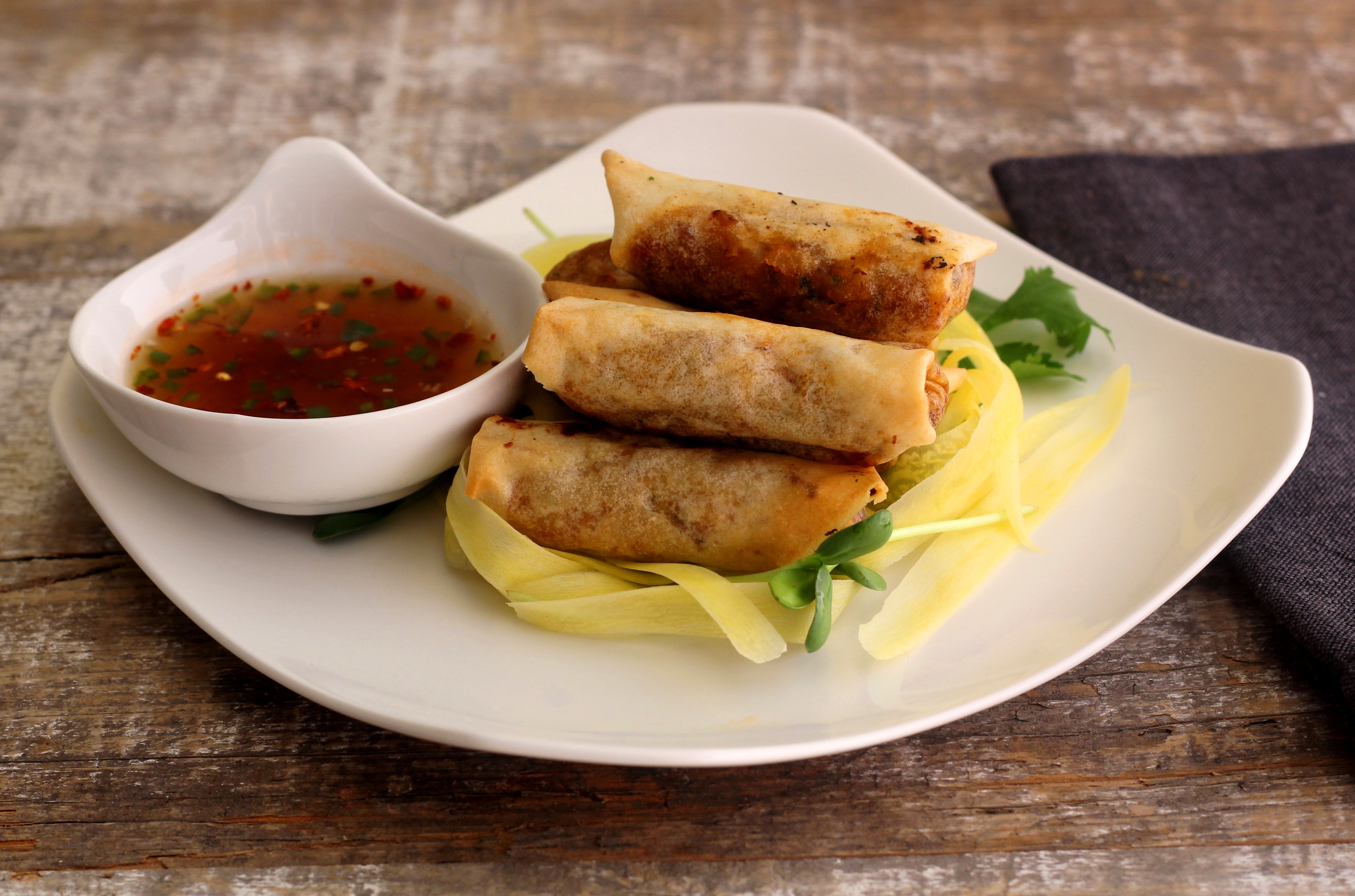 Spicy Shrimp Spring Rolls | Emerils.com