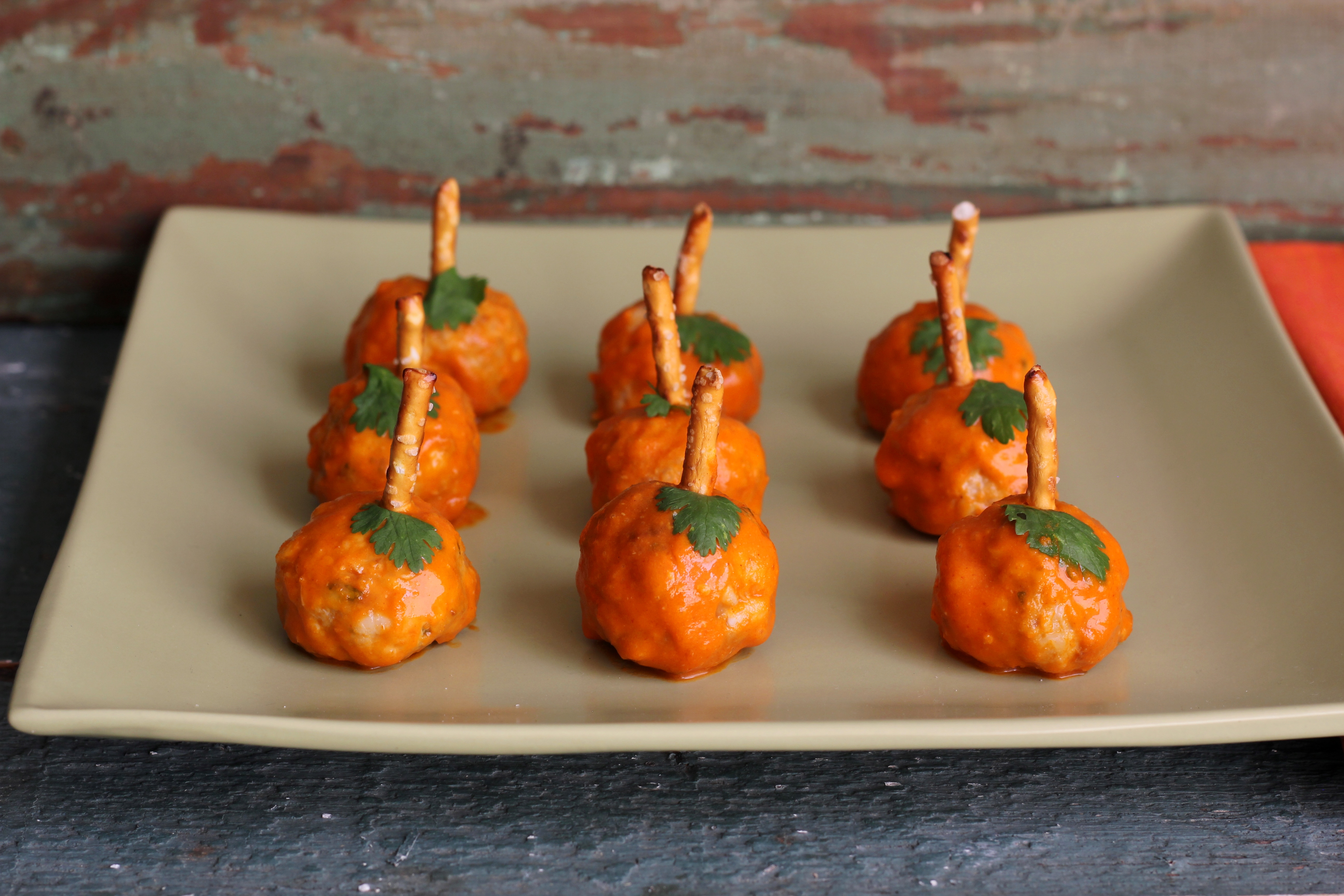 Buffalo Turkey Meatballs | Emerils.com