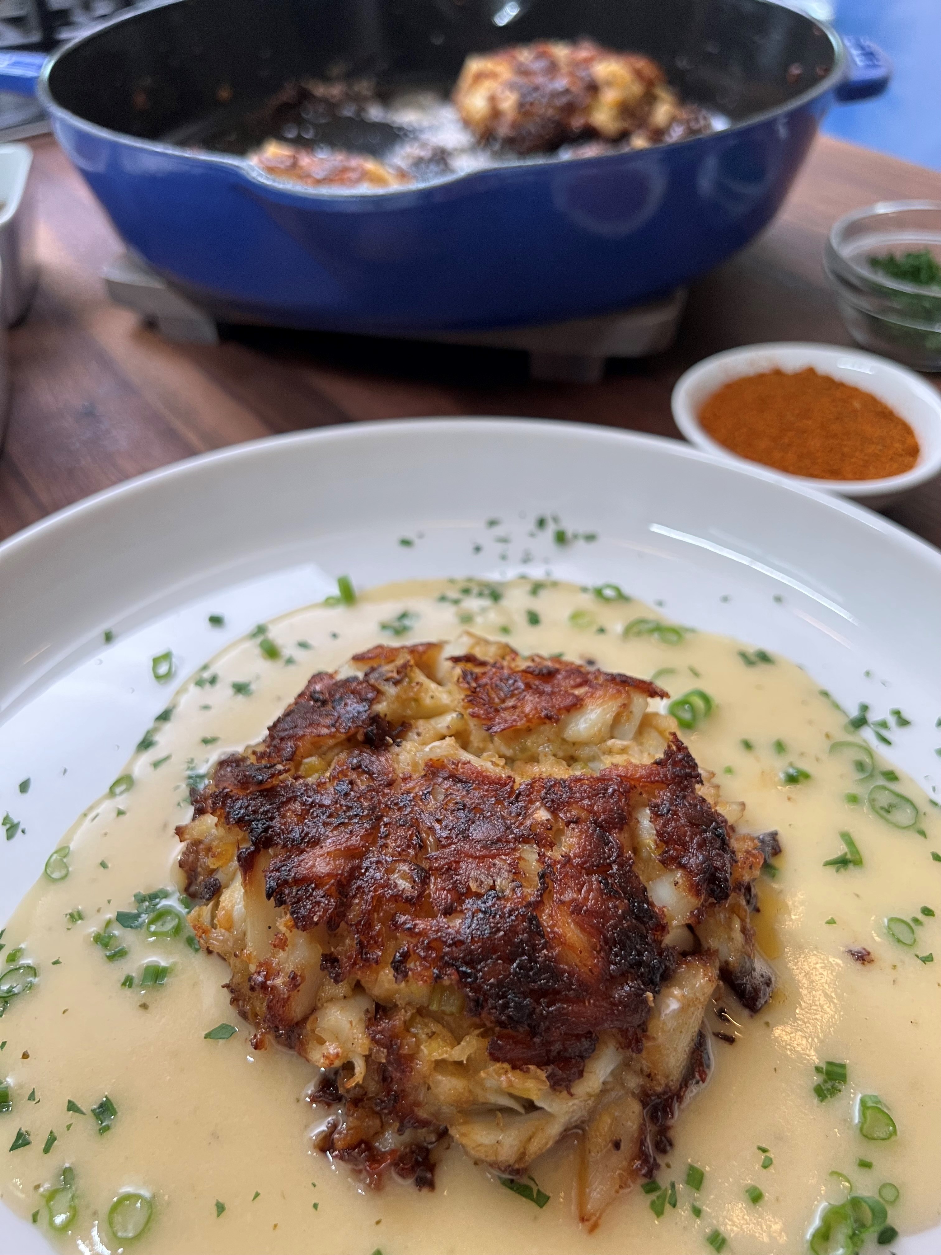 Jumbo Lump Crab Cakes with Pommery Mustard Sauce - bell' alimento