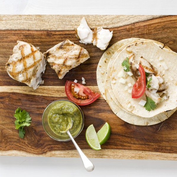 Grilled Fish Tacos With A Roasted Chile