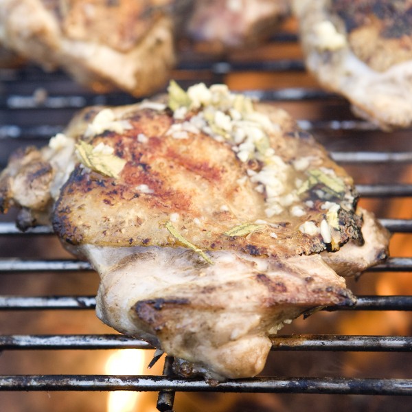 Grilled Chicken Thighs with Brazilian “Vinaigrette” Salsa