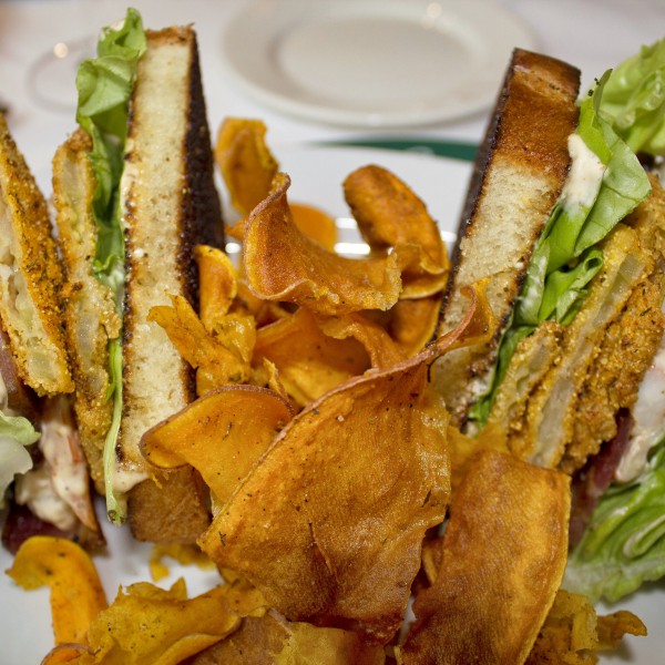 BLT with Fried Green Tomatoes and Shrimp Rémoulade