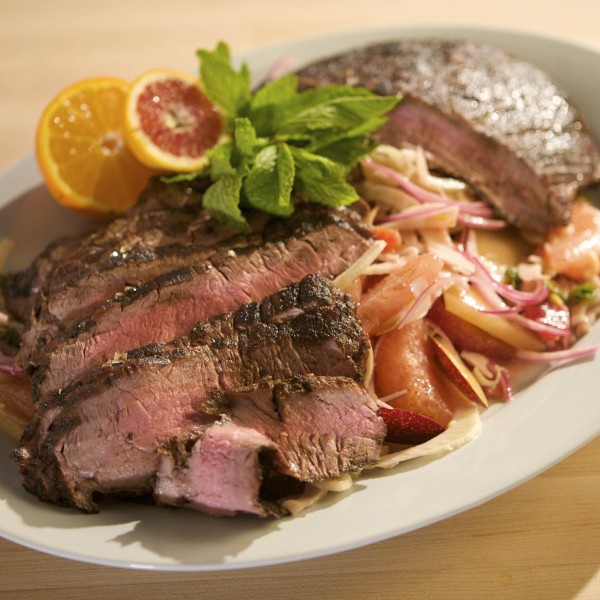 Rubbed flank clearance steak