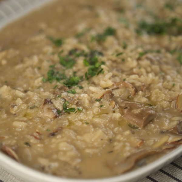 Porcini Risotto With Truffle Oil