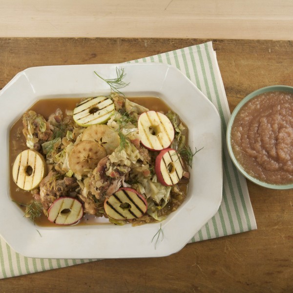 Apple CiderBraised Chicken and Cabbage