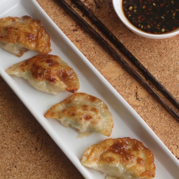 Potsticker Dumplings With Spicy Dipping Sauce