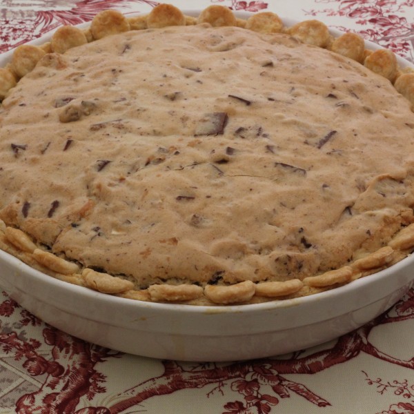 Chocolate Chip Pie With Bourbon Cream