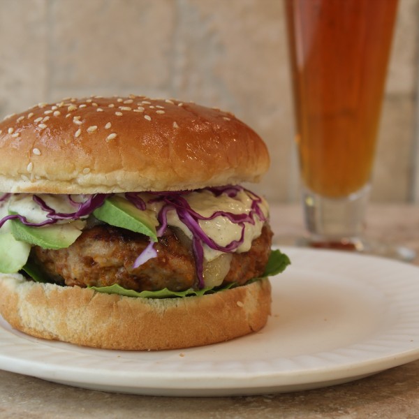 Pork And Chorizo Burgers With Green Chile Mayonnaise