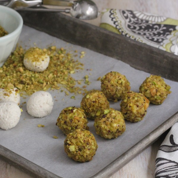 Pistachio and Goat Cheese Truffles | Emerils.com