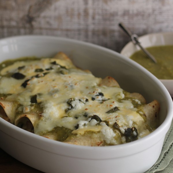 Chicken and Roasted Poblano Enchiladas Suizas