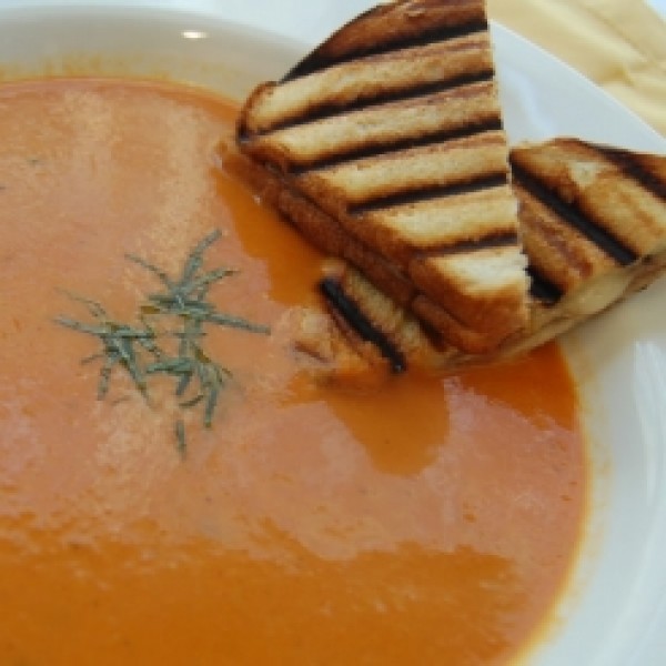 Tomato Soup With Baby Grilled Cheese Sandwiches